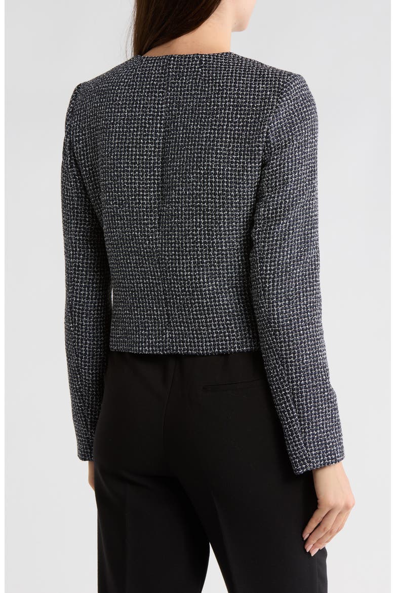 Tweed Crop Jacket, Alternate, color, NAVY COMBO