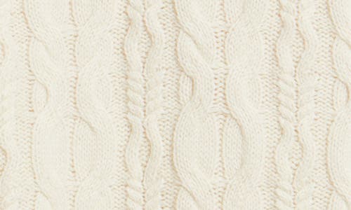 525 Cable Sleeveless Mock Neck Sweater In Neutral