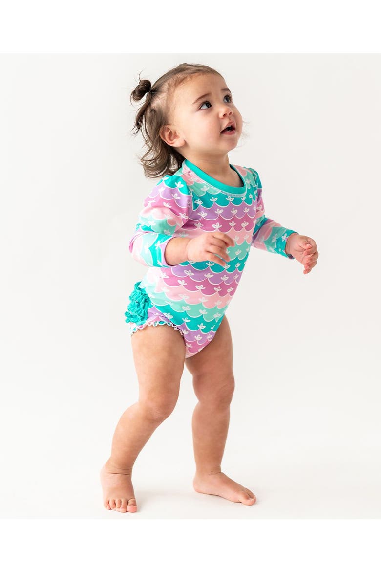 Long Sleeve UPF50 One Piece Rash Guard, Alternate, color, Mermaid
