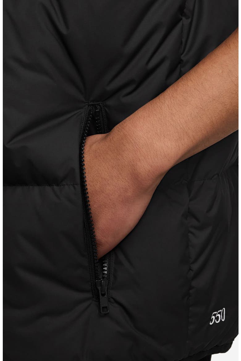 Sportswear Club Storm-FIT Water Resistant Down Puffer Vest, Alternate, color, BLACK/ WHITE