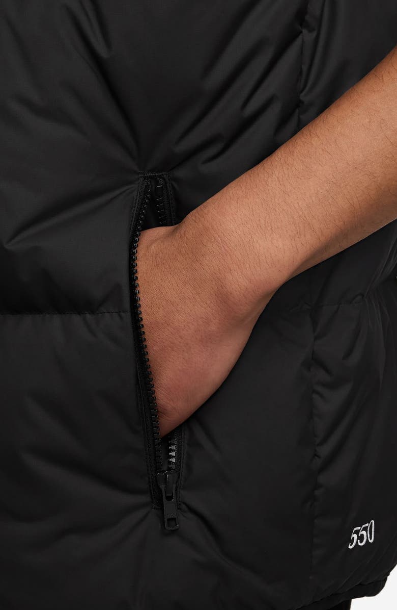 Nike Sportswear Club Storm-FIT Water Resistant Down Puffer Vest, Alternate, color, Black/ White
