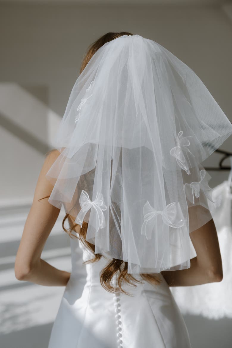 Tie the Knot Mini Veil, Alternate, color, Ivory