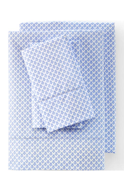 Lands' End 700 Thread Count Luxe Sateen Egyptian Cotton No Iron Bed Sheet Set In Blue