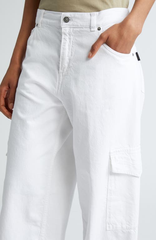 Haikure Bethany Cotton & Linen Twill Cargo Pants In White