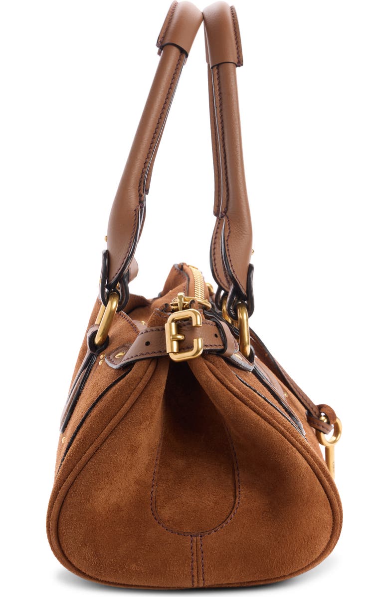 Chloé Paddington Suede Satchel, Alternate, color,