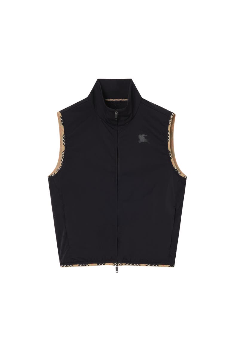 Stretch Nylon Gilet, Alternate, color, Black