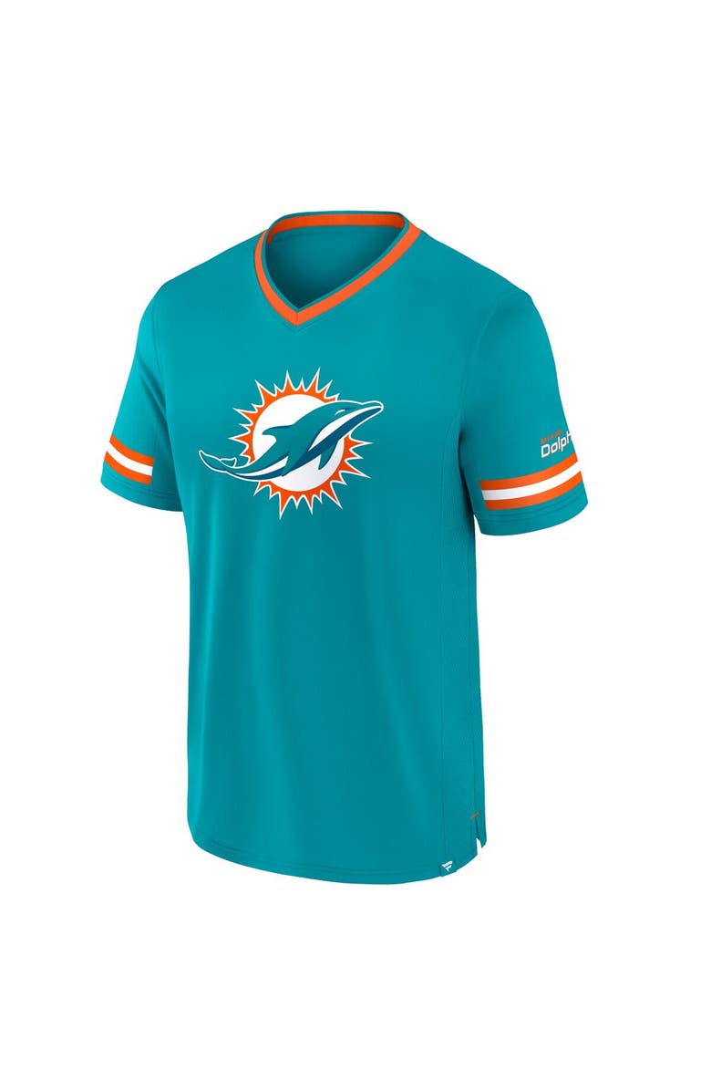 FANATICS Men's Fanatics Aqua Miami Dolphins Stripe Stacking T-Shirt, Alternate, color,