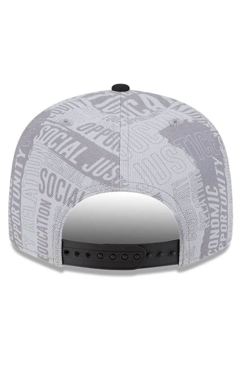 New Era Men's New Era Gray/Black New England Patriots 2023 Inspire Change 9FIFTY Snapback Hat, Alternate, color,