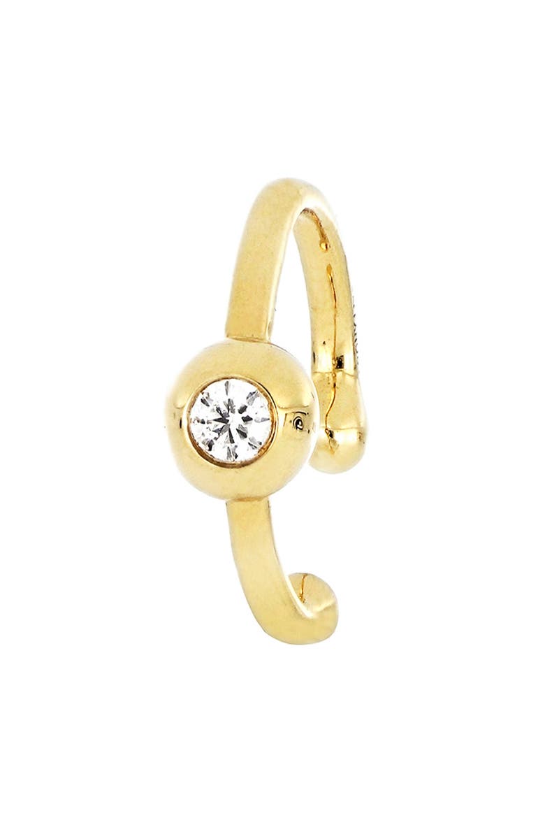 Icons Diamond Bead Ear Cuff   (Nordstrom Exclusive), Main, color, YELLOW GOLD