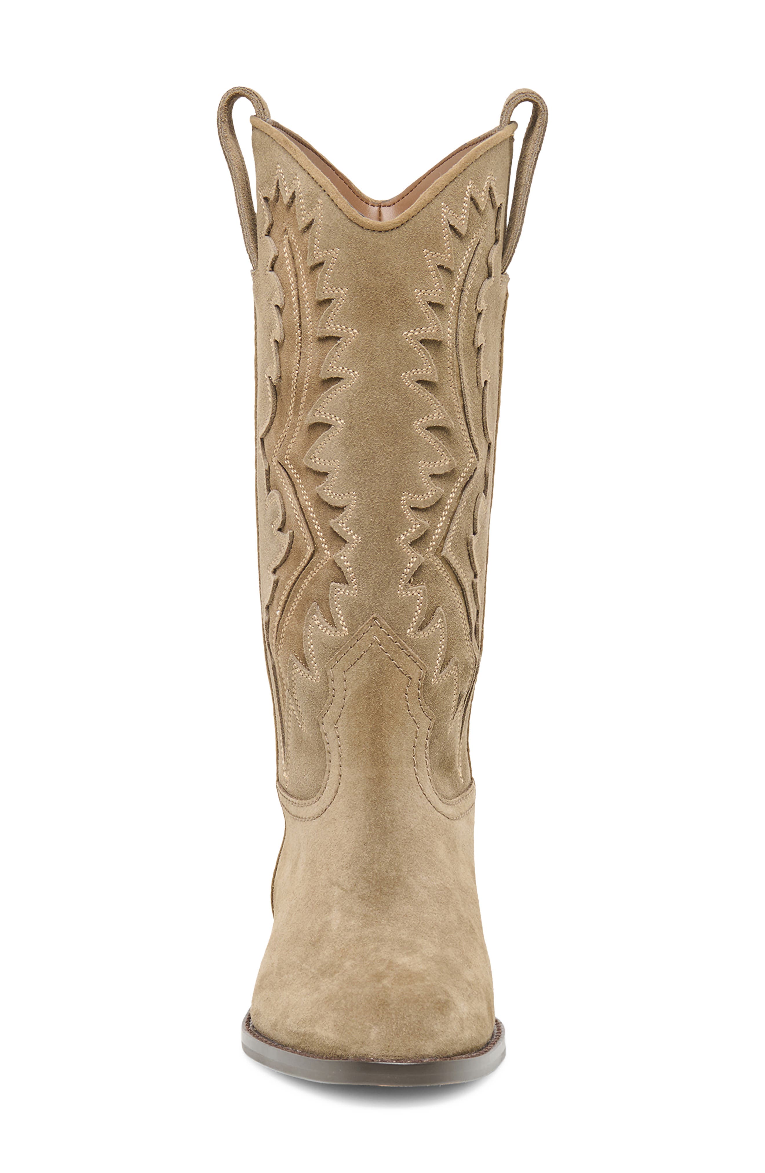 Tomara Western Boot, Alternate, color, OLIVE SUEDE