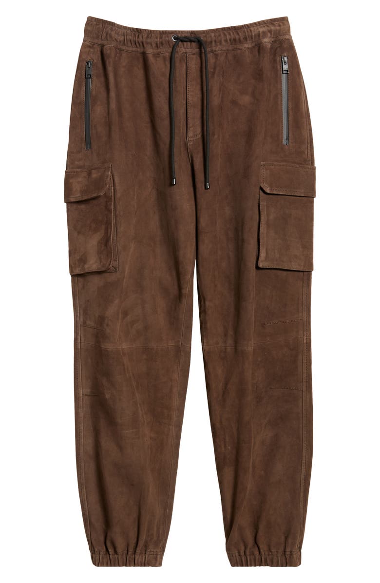 FRAME Suede Cargo Joggers, Alternate, color, Dark Wood