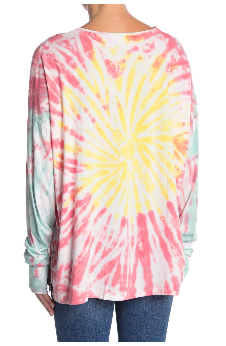 The Laundry Room Lovely Tie Dye Print Sleep Shirt, Alternate, color, 