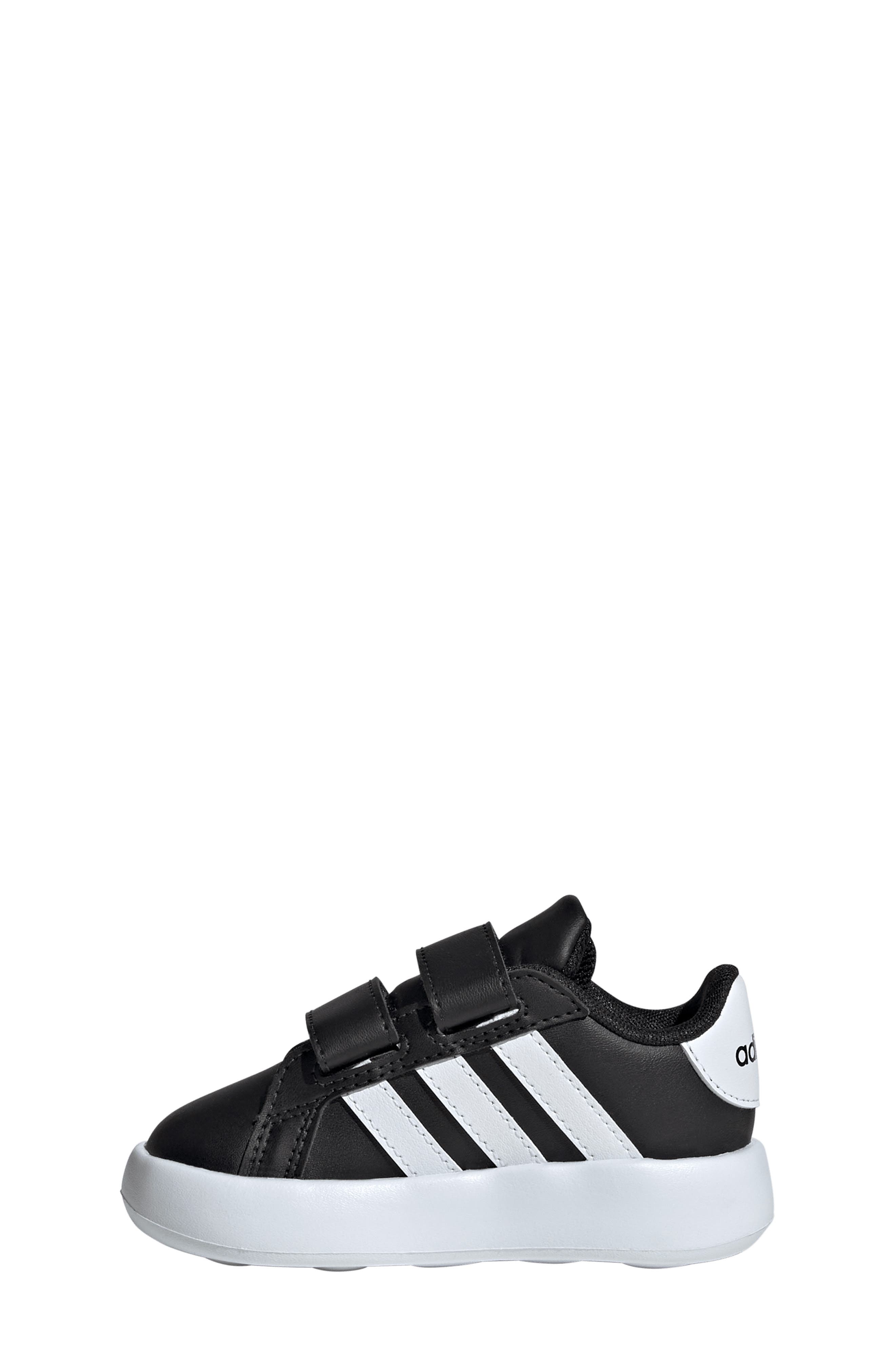 adidas Kids' Grand Court Tennis Shoe, Alternate, color, Core Black/ Footwear White