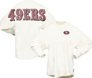 SPIRIT JERSEY Women's Cream San Francisco 49ers Wordmark T-Shirt