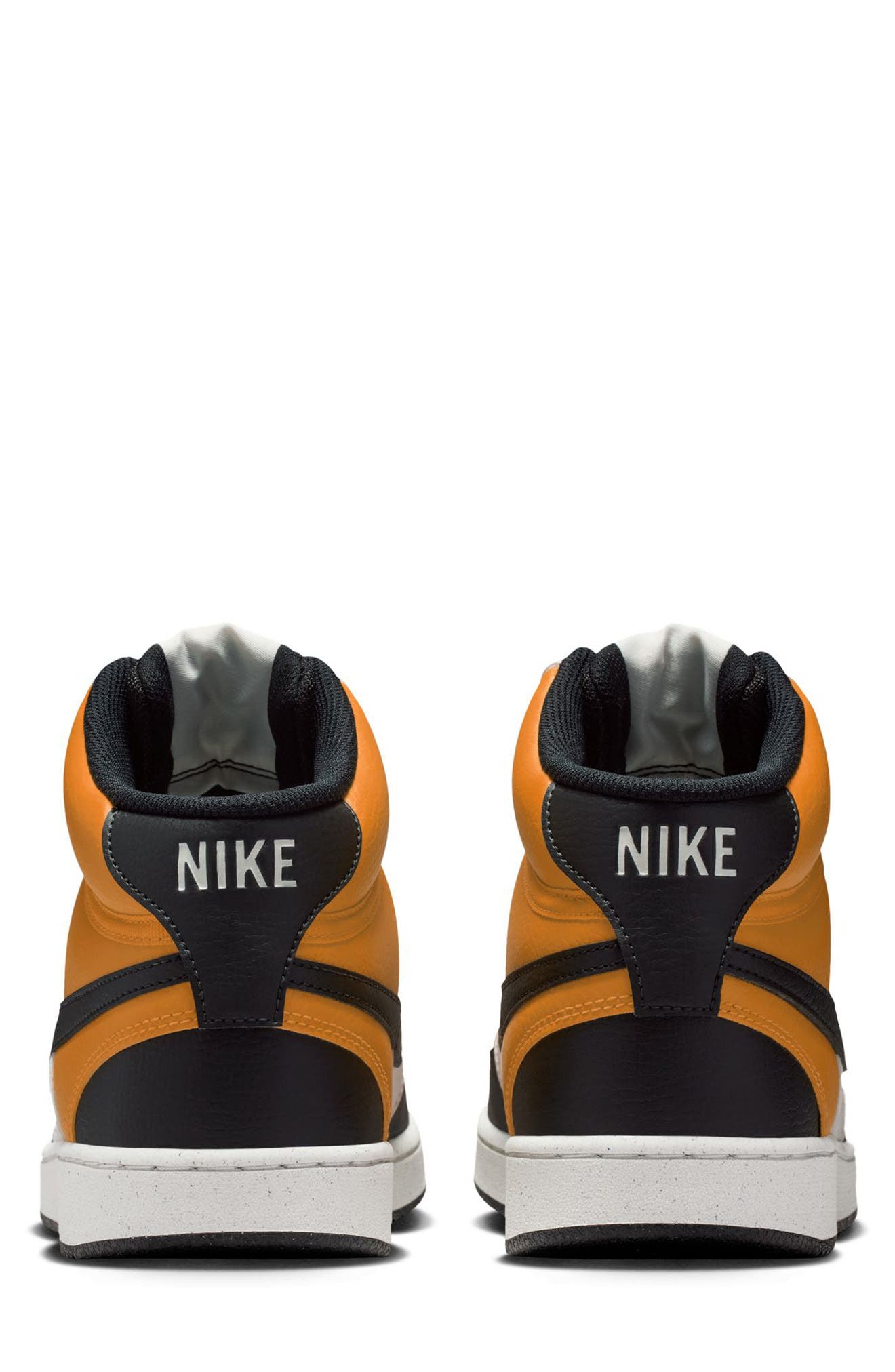 Nike Court Vision Mid Next Nature Mid Top Sneaker, Alternate, color, Gold Leaf/ Black/ Sail