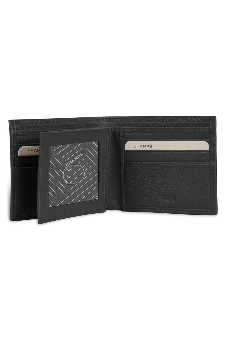 Onyx ID Flap Leather Bifold Wallet, Alternate, color, BLACK