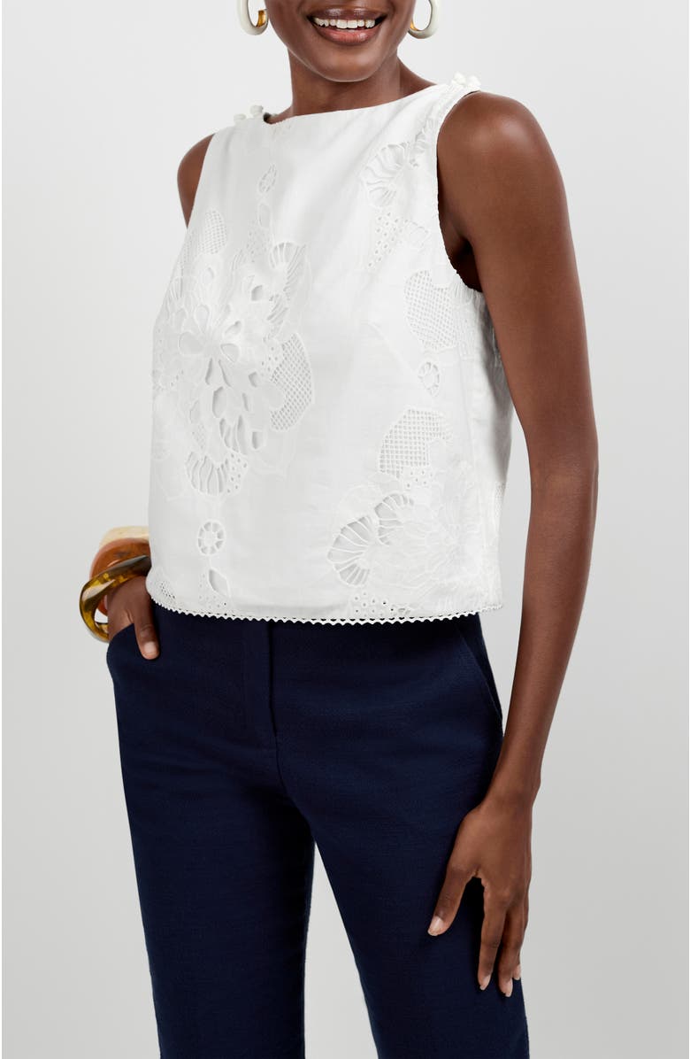 Trina Turk Alessandra Top, Main, color, Whitewash