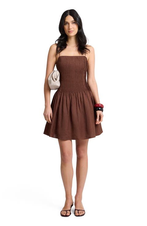 Dropped Waist Pintuck Dress