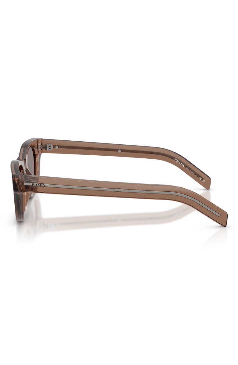 Prada 52mm Cat Eye Sunglasses, Alternate, color, Transparent Clay / Grey