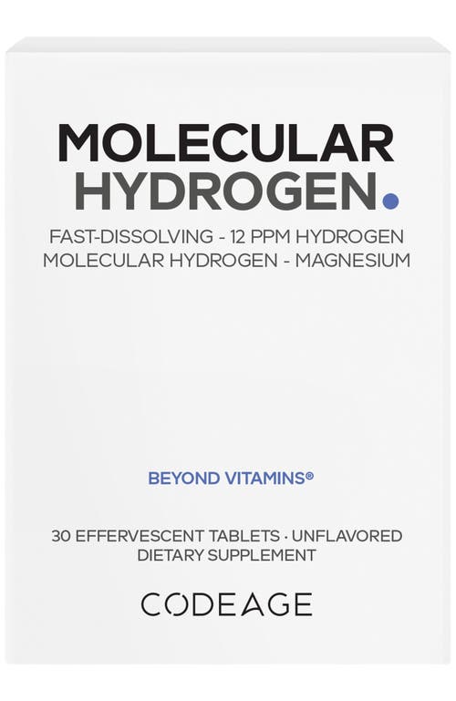 Codeage Molecular Hydrogen, Elemental Magnesium Effervescent Hydrogen Water Tablets in White 