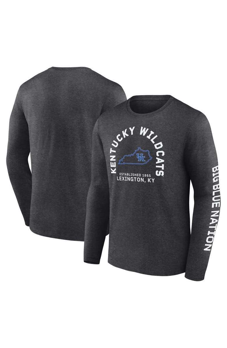 FANATICS Men's Fanatics Charcoal Kentucky Wildcats Fundamentals Cotton Winning Team Long Sleeve T-Shirt, Main, color, Charcoal