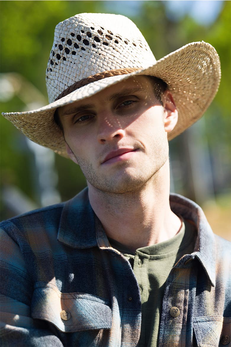 Antora Men's  Straw Western Hat, Alternate, color, Natural