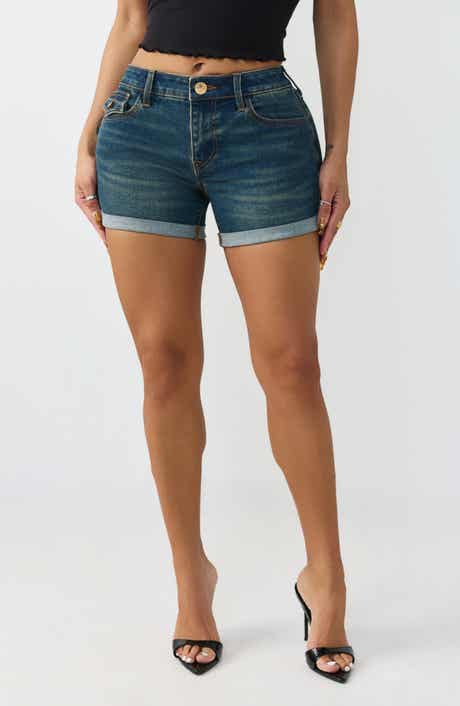 True Religion Jayde Cuffed Jean Shorts