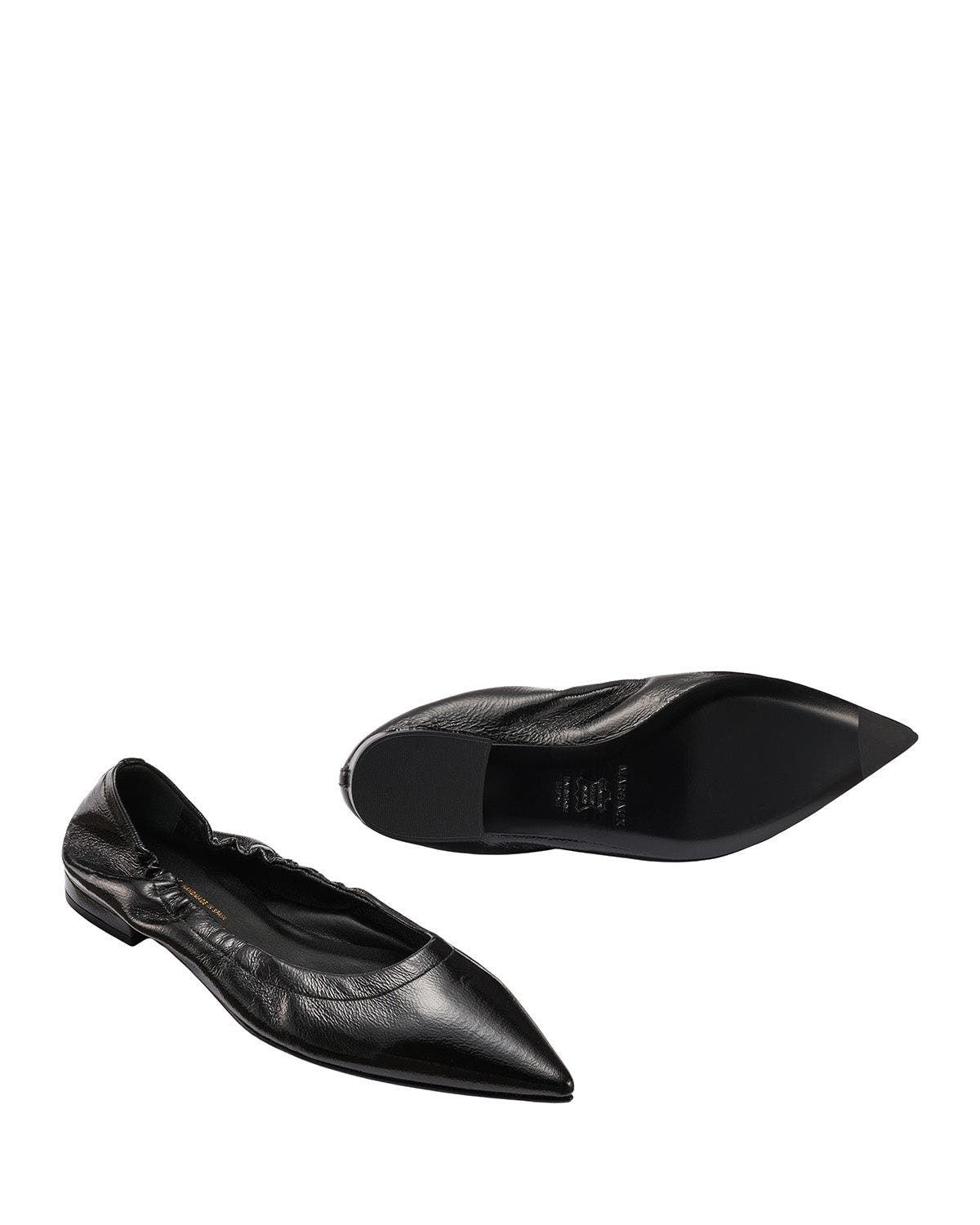 The Roma Ballet Flat, Alternate, color, Black Crinkle Patent