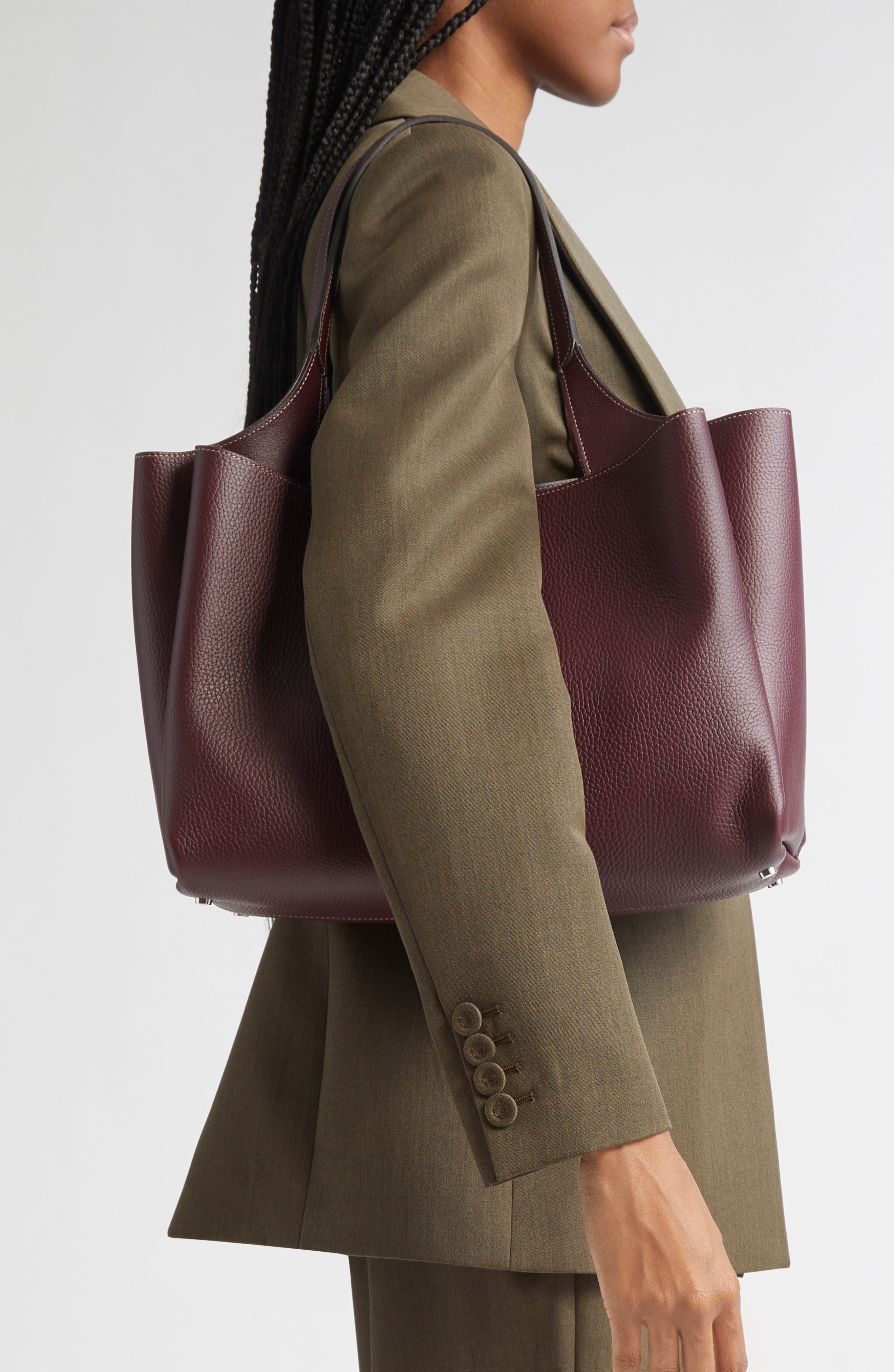 Tod's Medium Leather Tote, Alternate, color, 