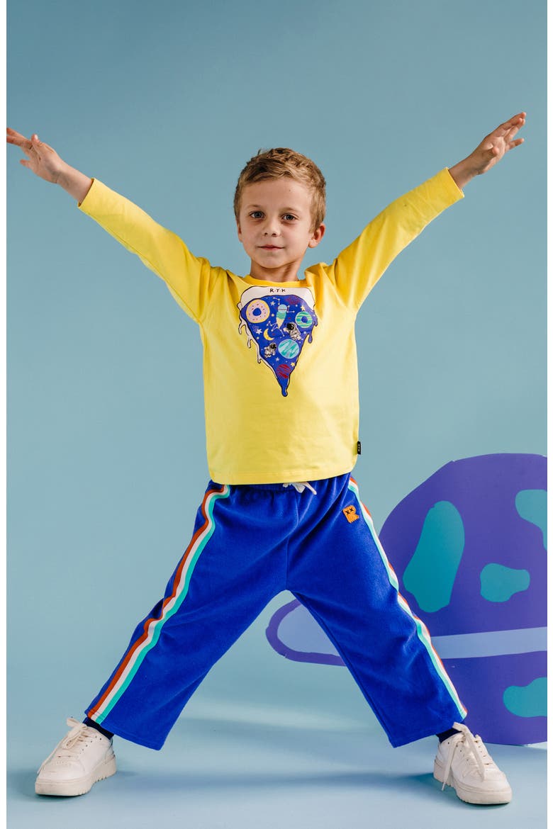 Kids' Long Sleeve Graphic T-Shirt, Alternate, color, MUSTARD