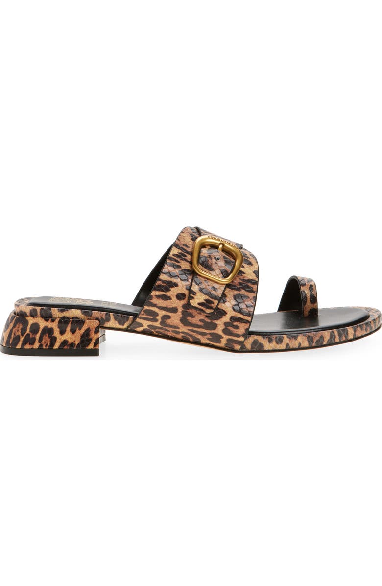 Vince Camuto Ranista Slide Sandal, Alternate, color, Black/ Natural Snake