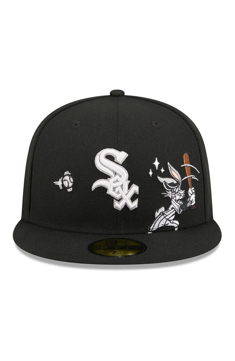 New Era Men's New Era Black Chicago White Sox Looney Tunes Bugs Bunny 59FIFTY Fitted Hat, Alternate, color, Black