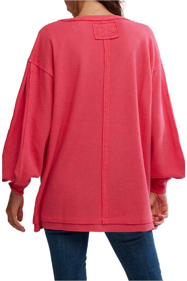 Coast 2 Coast Oversize Thermal Top, Alternate, color, TULIP PINK