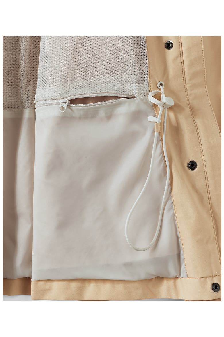 Squall Packable Rain Jacket, Alternate, color, Champagne/Ivory Latte