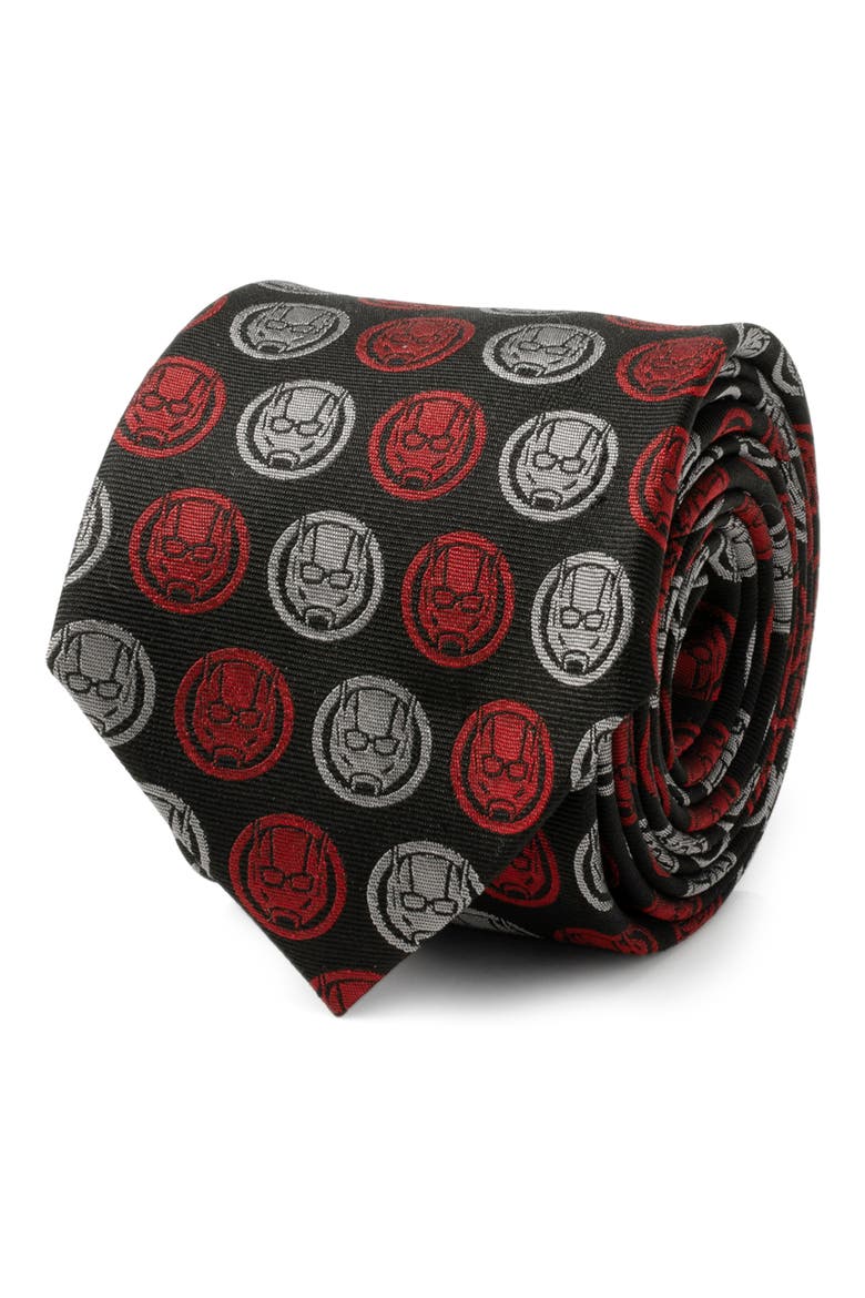 Medallion Silk Blend Tie, Alternate, color, GRAY
