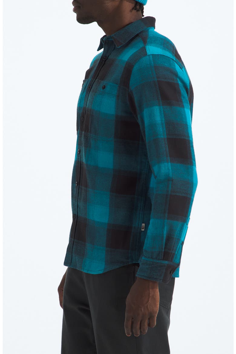 Arroyo Plaid Cotton Flannel Button-Up Shirt, Alternate, color, DUSK BLUE TNF SHADOW PLAID