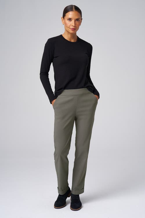 Franne Golde All-season Cuffed Tapered Pant In Gray