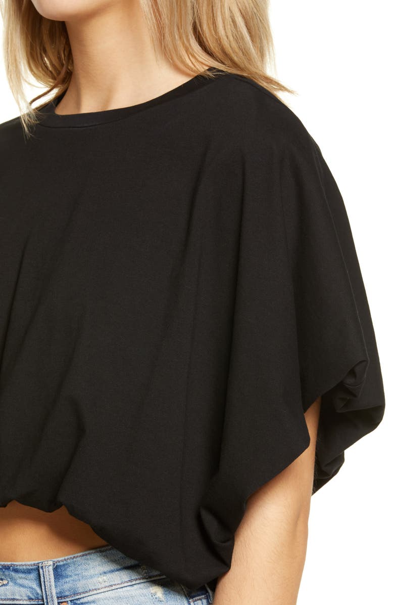 Grey Lab High/Low Crop T-Shirt, Alternate, color, 