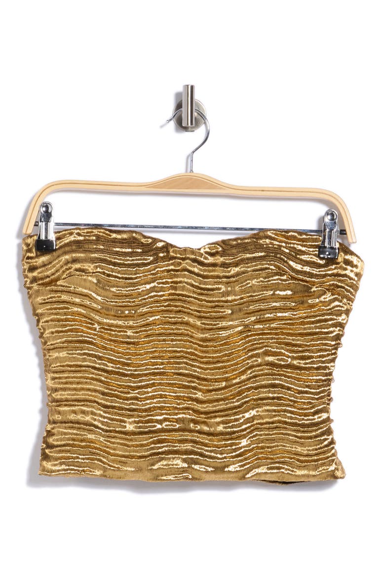Heleen Metallic Cropped Top, Main, color, ORO