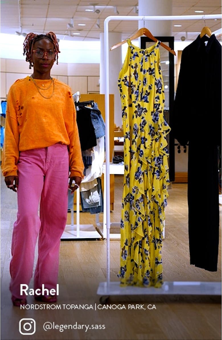 Halter Ruffle Maxi Dress, sales video thumbnail