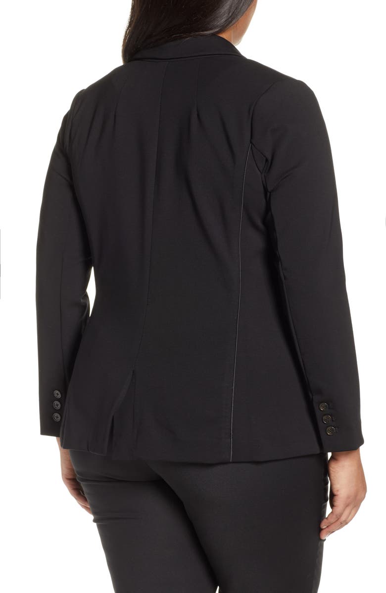 ELOQUII 9-to-5 Double Breasted Stretch Blazer, Alternate, color,