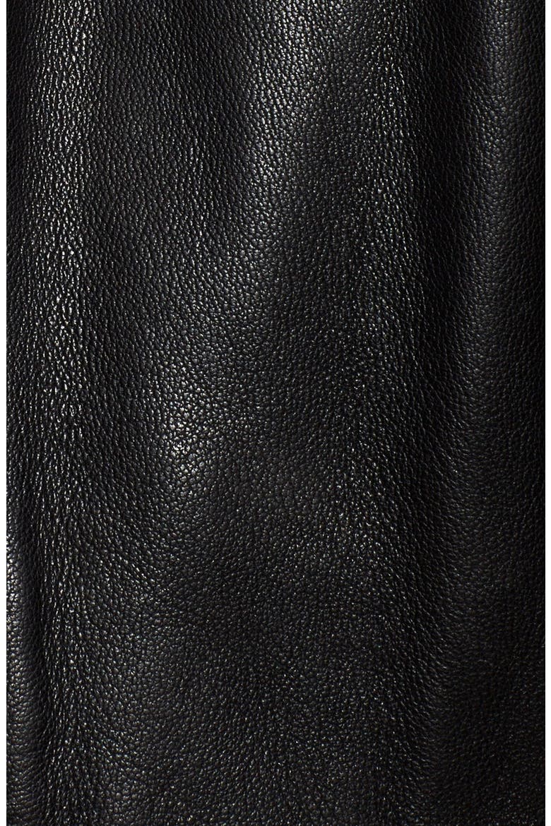 Leather Moto Vest, Alternate, color, BLACK