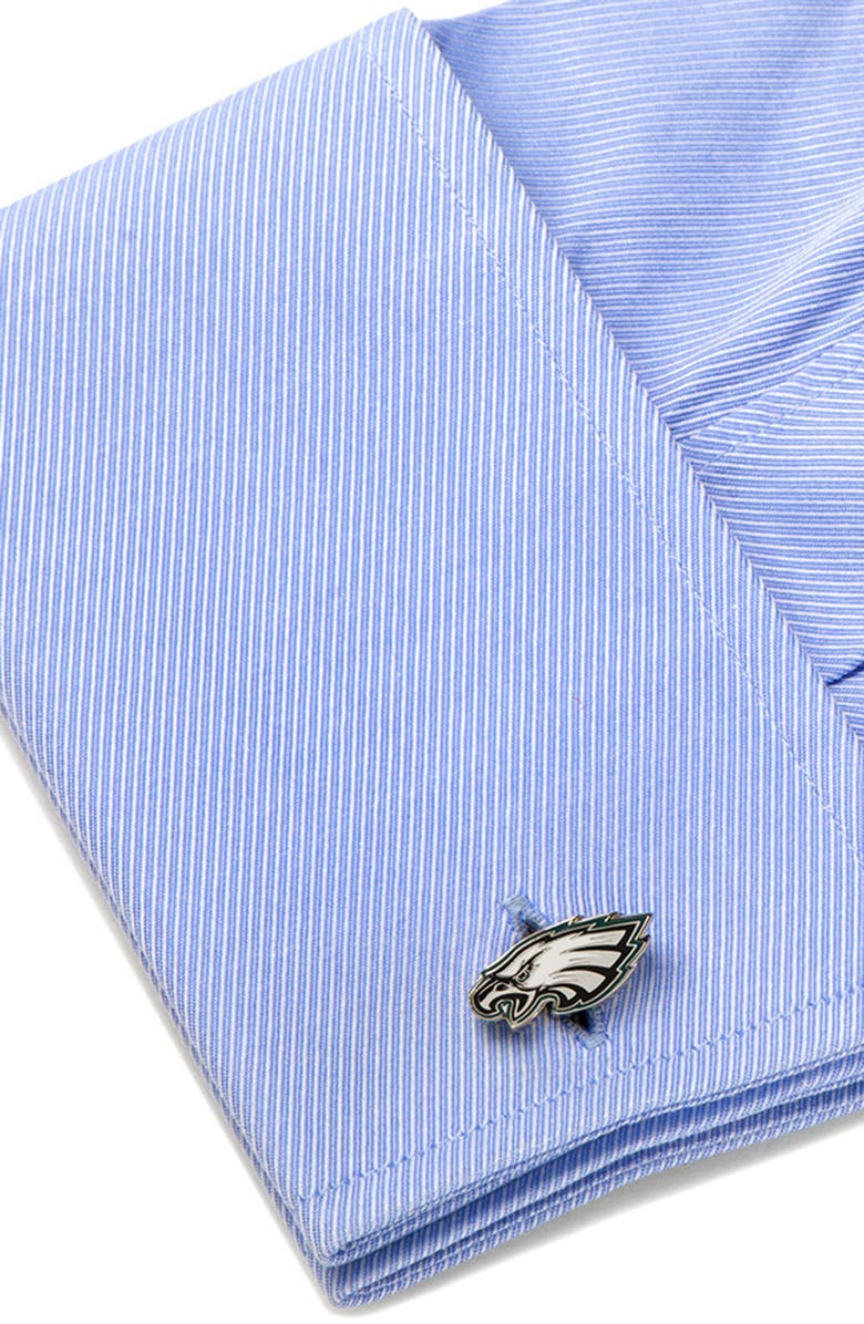 Cufflinks, Inc. NFL Philadelphia Eagles Cuff Links & Lapel Pin Gift Set, Alternate, color, Silver Multi