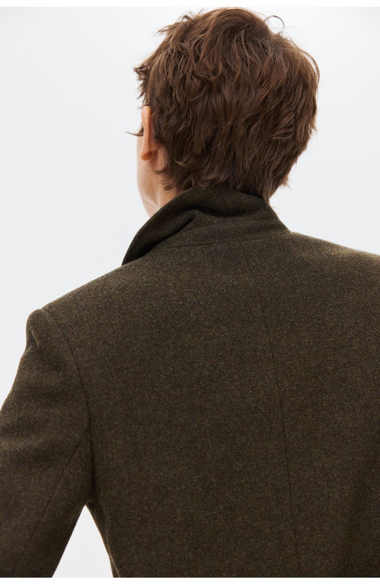 H&M Wool-blend Blazer, Alternate, color, Dark Khaki Green