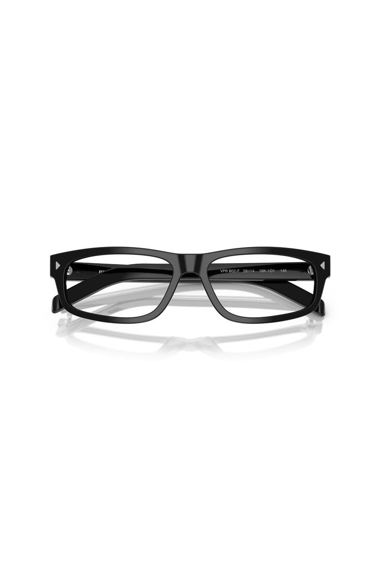 58mm Rectangle optical glasses, Alternate, color, Black