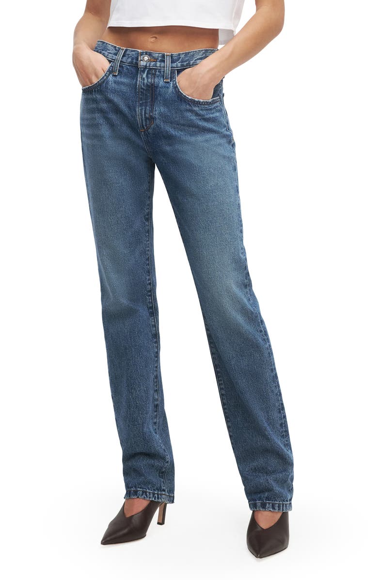 Favorite Daughter The Mikaela Low Rise Slim Straight Leg Jeans, Main, color, Charlestown