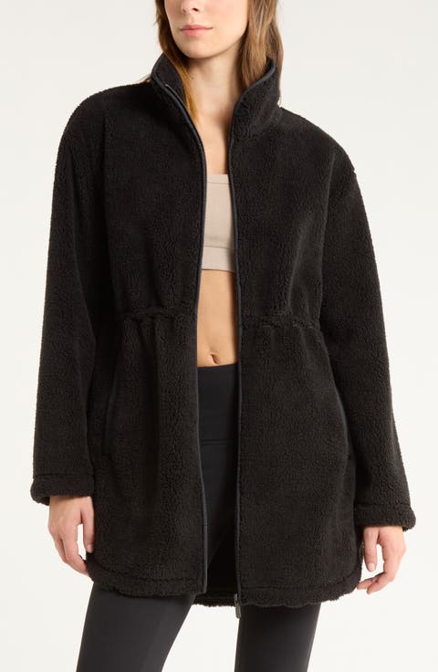 Faux Shearling Longline Jacket