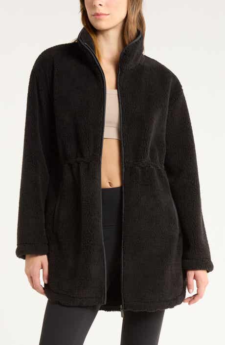 Zella Faux Shearling Longline Jacket