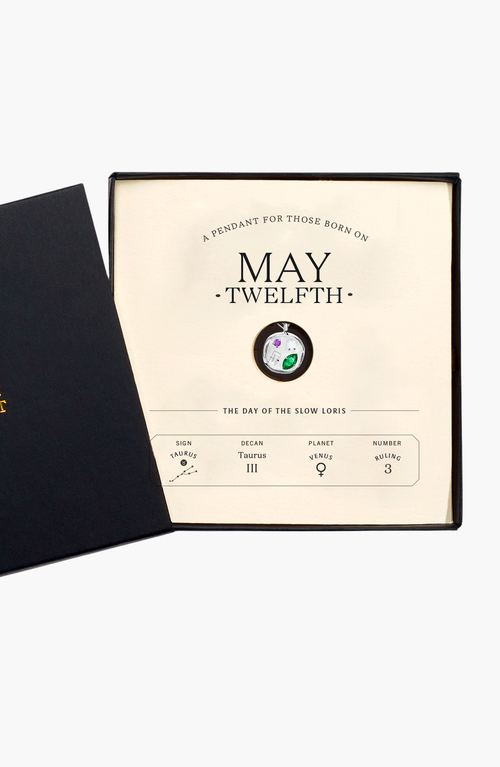 Birthdate Co. The May Birthdate Silver Pendant In May 12th - Silver