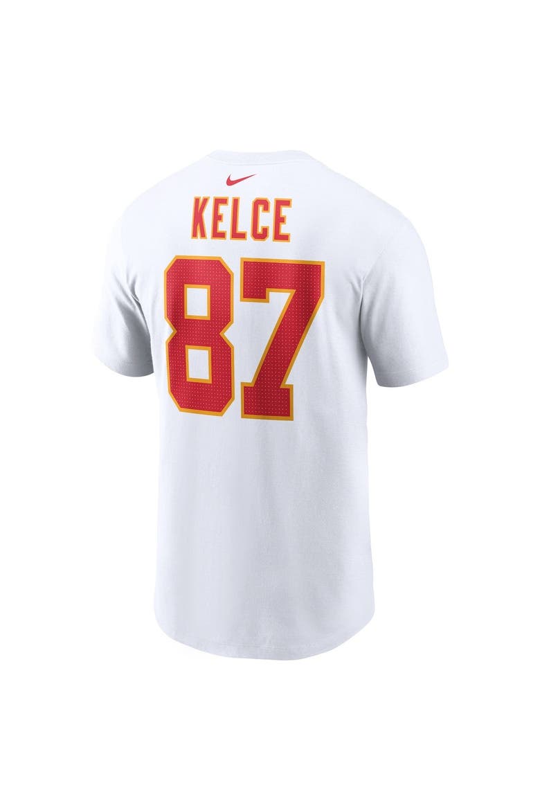 Men's Nike Travis Kelce  White Kansas City Chiefs  Player Name & Number T-Shirt, Alternate, color, White
